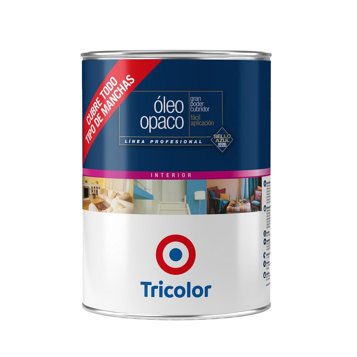 TRICOLOR - Oleo Profesional Galón 1 galón(es) Mate Blanco Perfecto 