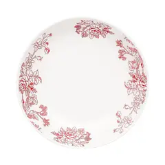 DORAL - Set 4 Platos Base 28 cm Porcelana Flor Rosado