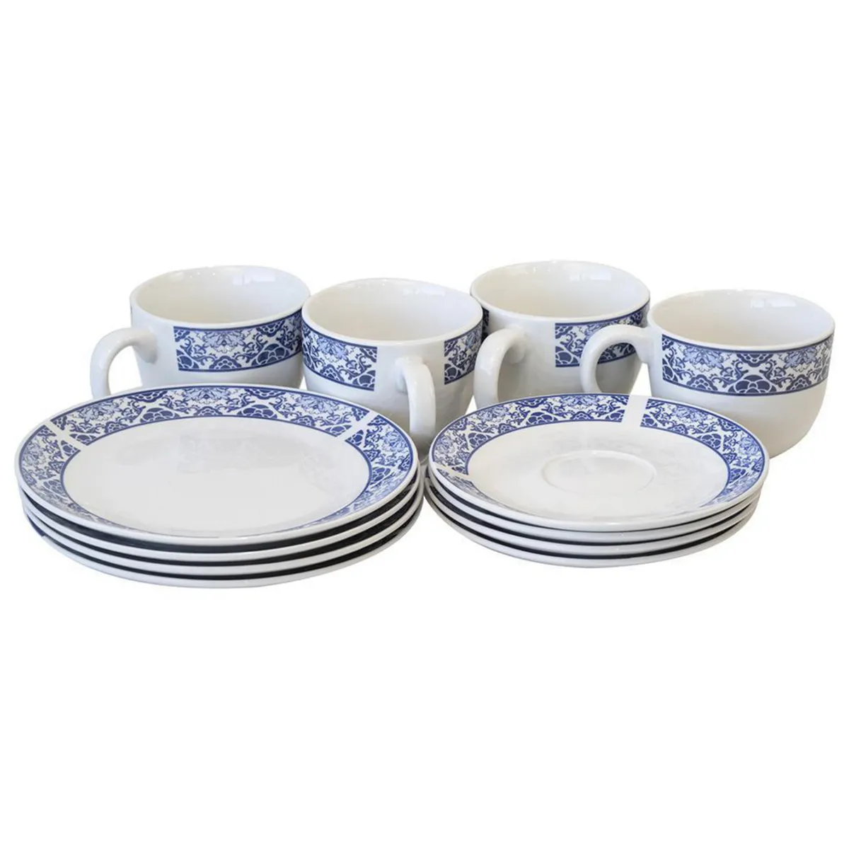 DORAL - Set Vajilla 12 Piezas Porcelana Amelia Azul