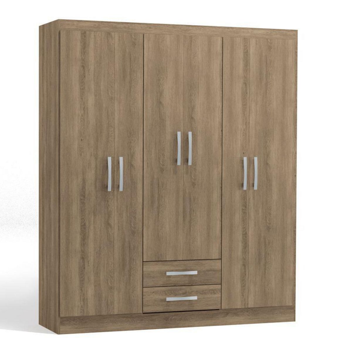 ROCA - Closet 6 Puerta(s) 2 Cajón(es) 3 Repisa(s) 154x182x45 cm Café