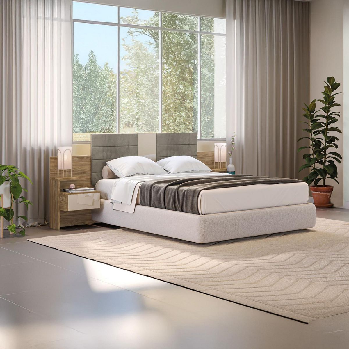 ROCA - Respaldo 2 plazas Planalto Nogal-grafito