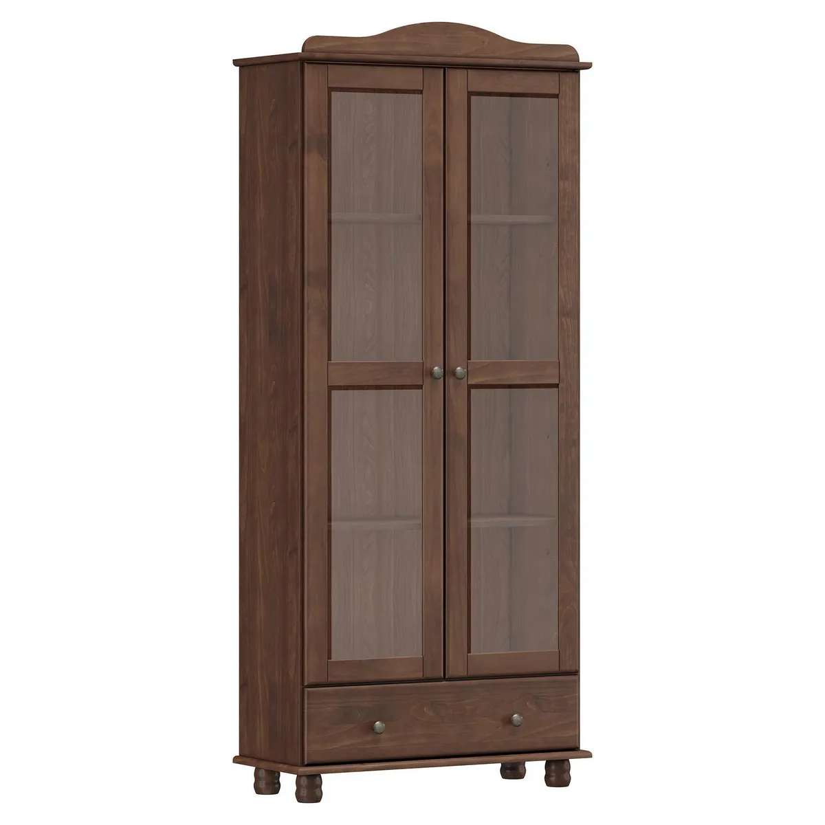 ROCA - Vitrina Santa Fé 2 puertas + 1 cajón caoba