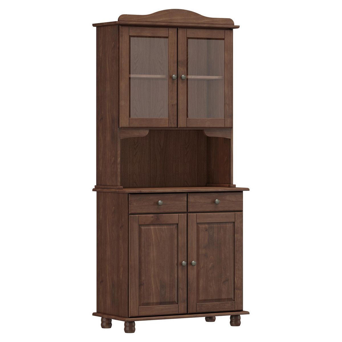 ROCA - Vitrina Santa Fé 4 puertas + 2 cajones caoba