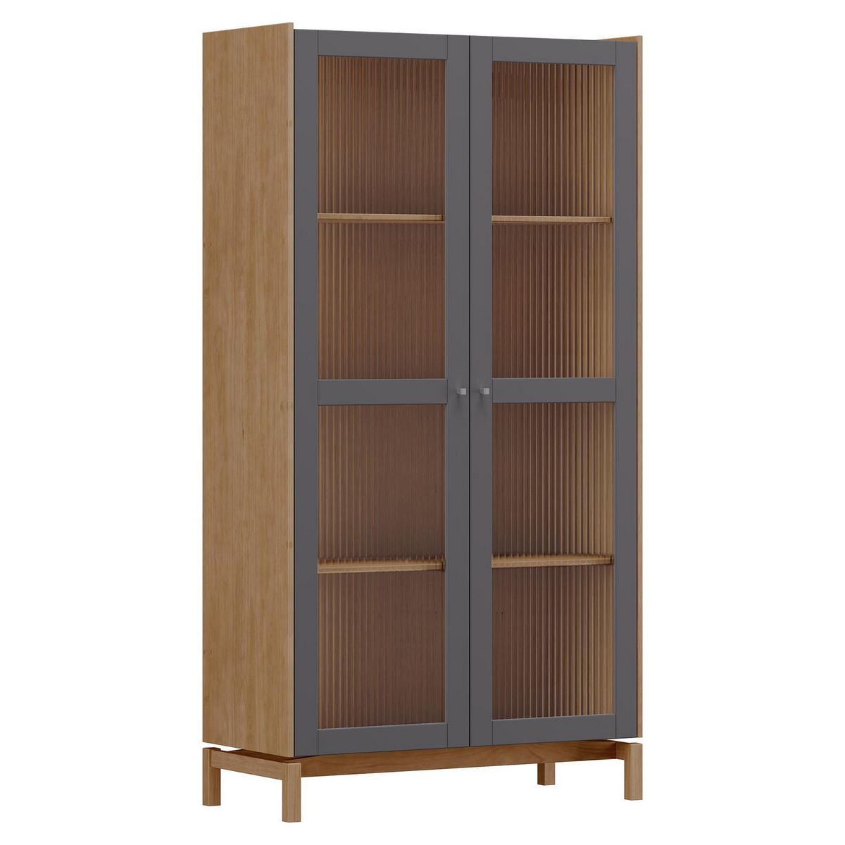 ROCA - Vitrina Barcelona 2 puertas grafito-roble