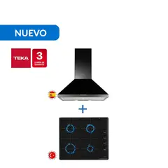 TEKA - Combo Empotrado Encimera Y Campana, Hlx 640 Bk + Dbb 60 Bk