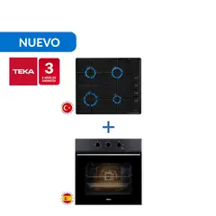 TEKA - Combo Empotrado Horno y Encimera, Hsb 610 + Hlx 640 Bk