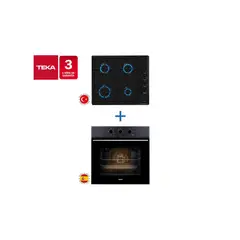 TEKA - Combo Empotrado Horno y Encimera, Hsb 610 + Hlx 640 Bk