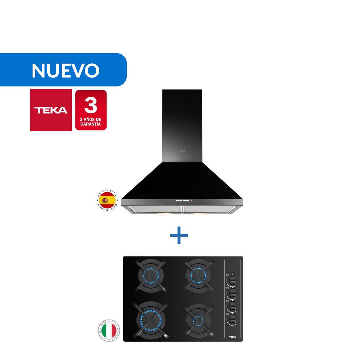 TEKA - Combo Empotrado Encimera, Campana, Gbc 64003But + Dbb 60Bk