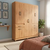 Closet 8 Puerta(s) 2 Cajón(es) 6 Repisa(s) 163x200x47 cm Café