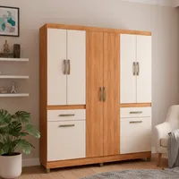 Closet 8 Puerta(s) 2 Cajón(es) 6 Repisa(s) 163x200x47 cm Beige