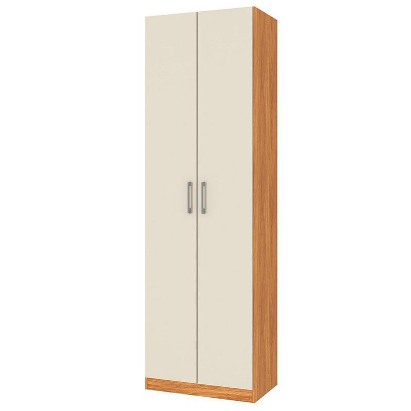 VEKKAHOME - Closet 2 Puerta(s) 0 Cajón(es) 5 Repisa(s) 57x182x35 cm Beige