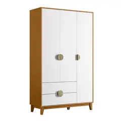 VEKKAHOME - Closet 3 Puerta(s) 2 Cajón(es) 0 Repisa(s) 47x195x120 cm Blanco