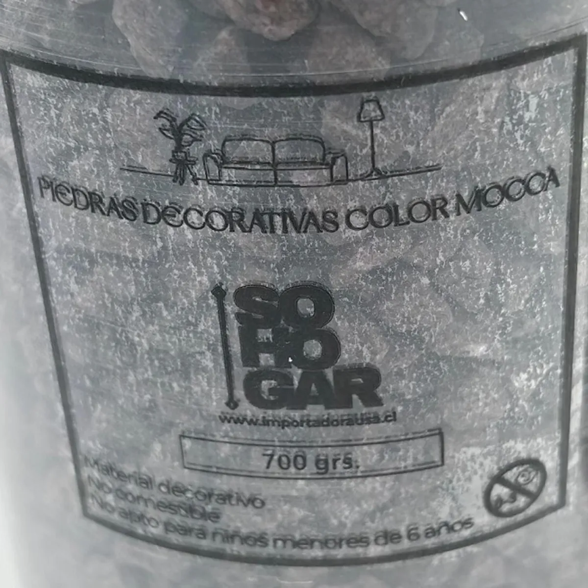 SOHOGAR - Piedras Decorativas 4-10 Mm Mocca 700 gr