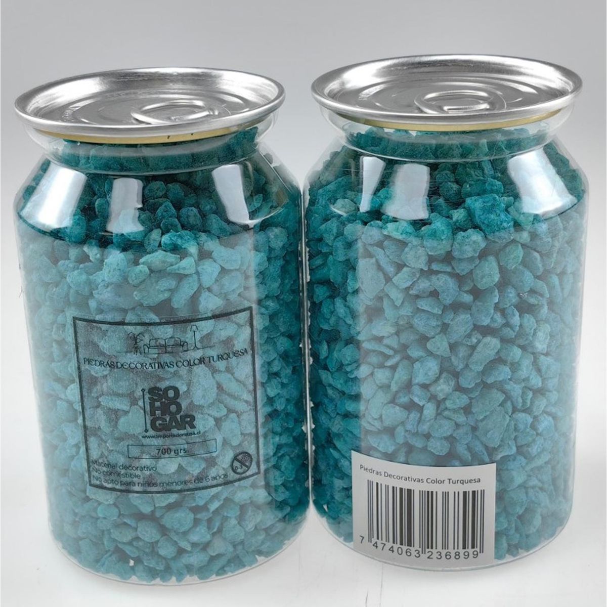 SOHOGAR - Piedras Decorativas 4-10 Mm Turquesa 700 Gr