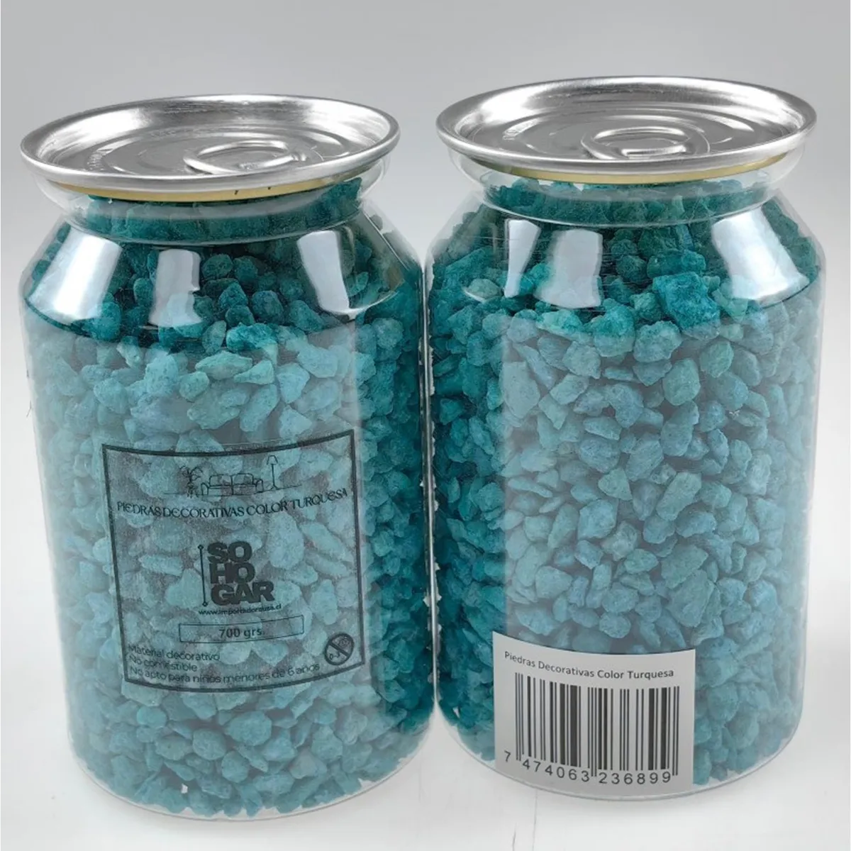 SOHOGAR - Piedras Decorativas 4-10 Mm Turquesa 700 Gr