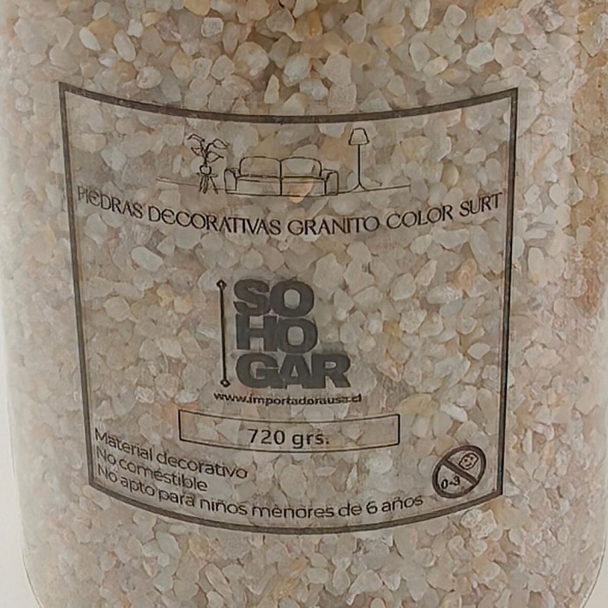 SOHOGAR - Piedras Granito 3-4 Mm Color Surtido 700 gr