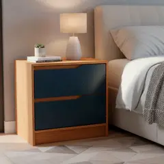 ROCA - Velador 2 Cajón(es) Indiana 53x53x38 cm Azul