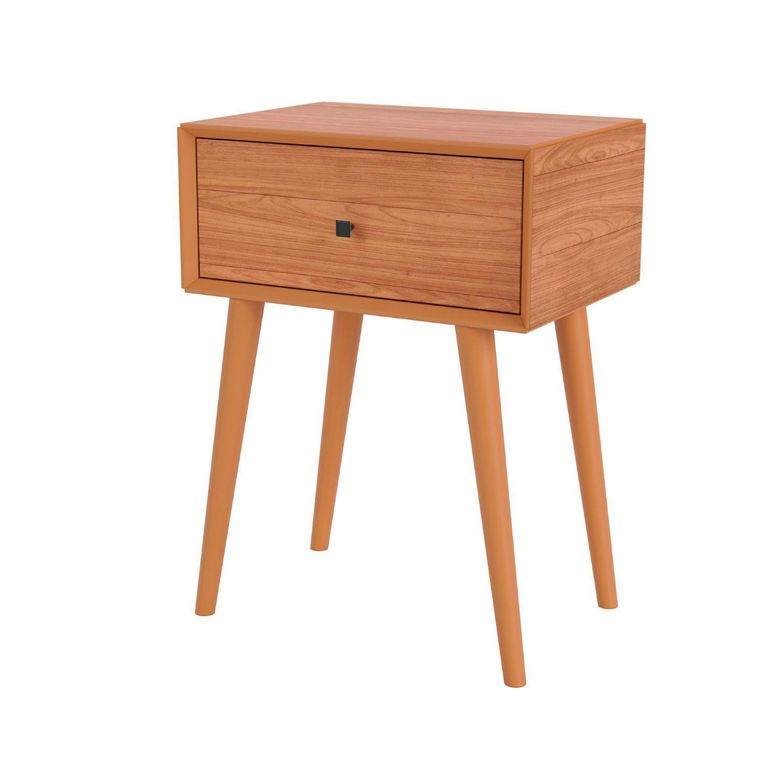Velador 1 Cajón(es) Campinas 50x67x35 cm Canela