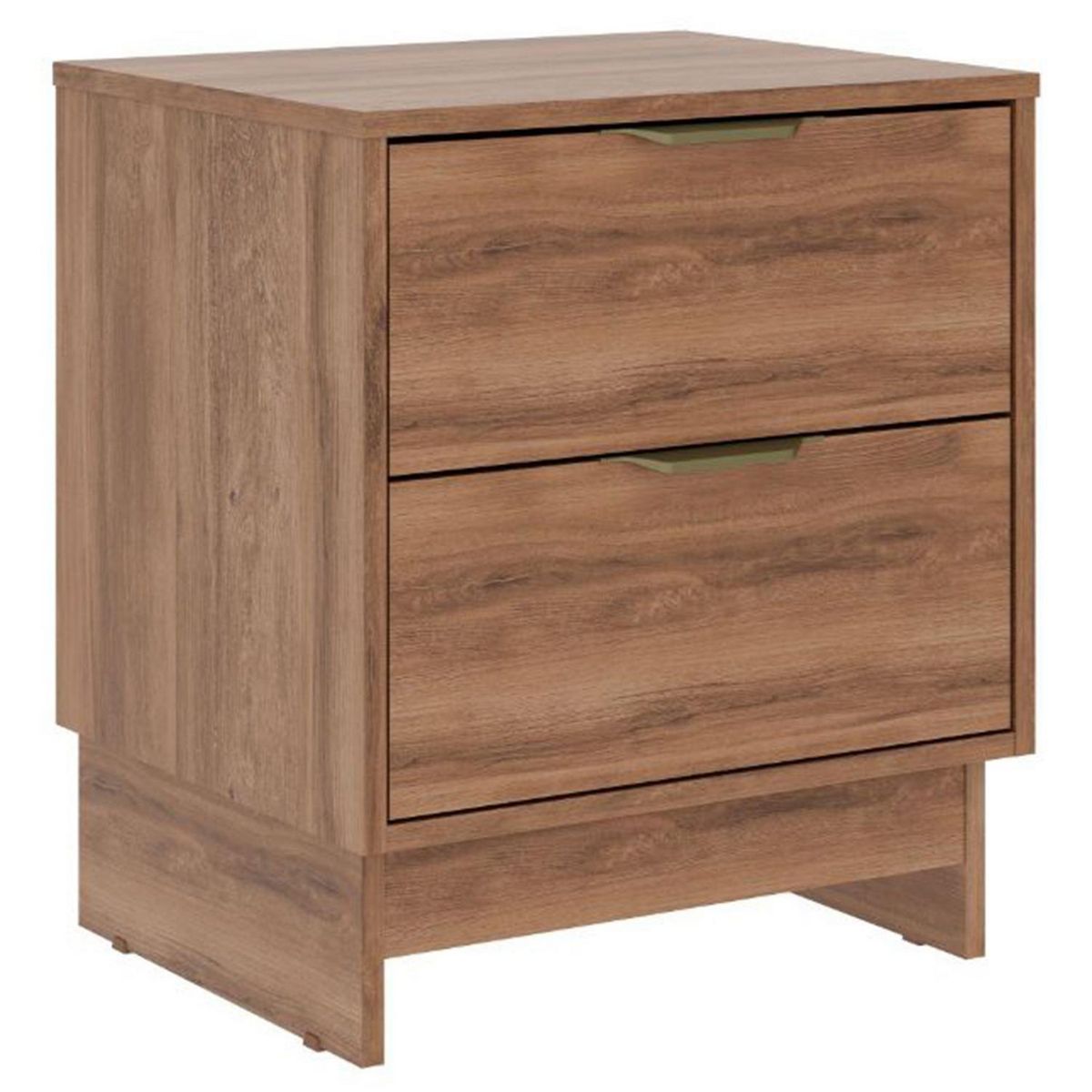 ROCA - Velador 2 Cajón(es) Fit 48x55x39 cm Canela