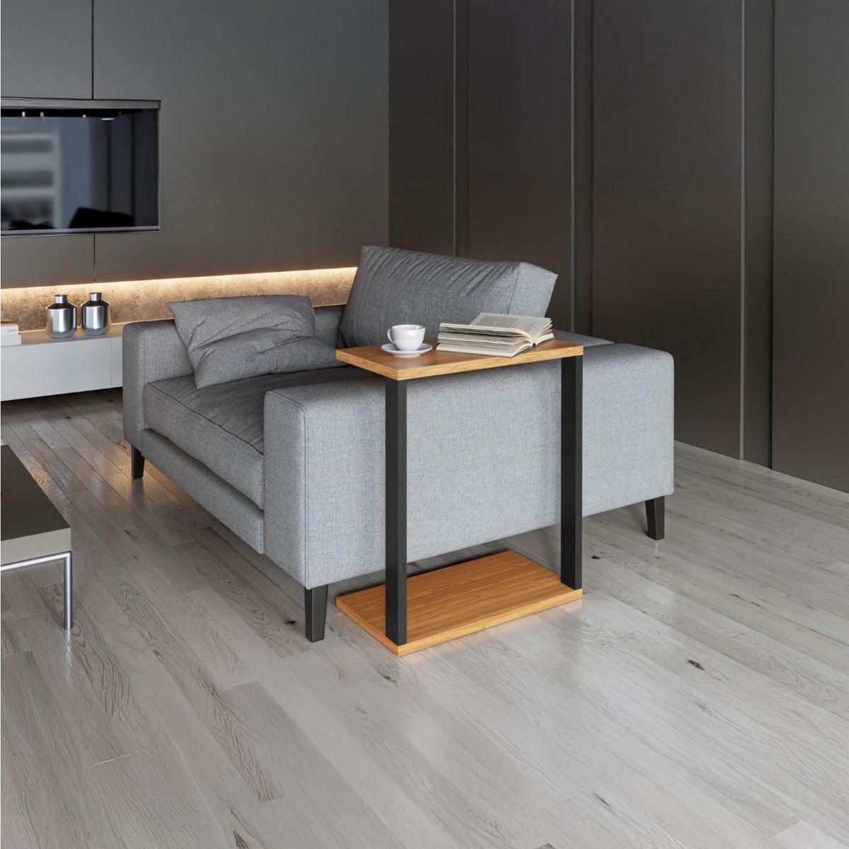 ROCA - Mesa auxiliar Yulton Roble 60x32x70 cm