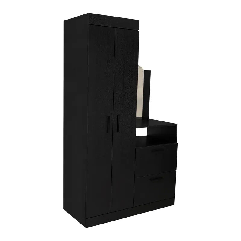 TUHOME - Closet 3 Puerta(s) 1 Cajón(es) 3 Repisa(s) 103x179x48.3 cm Wengue
