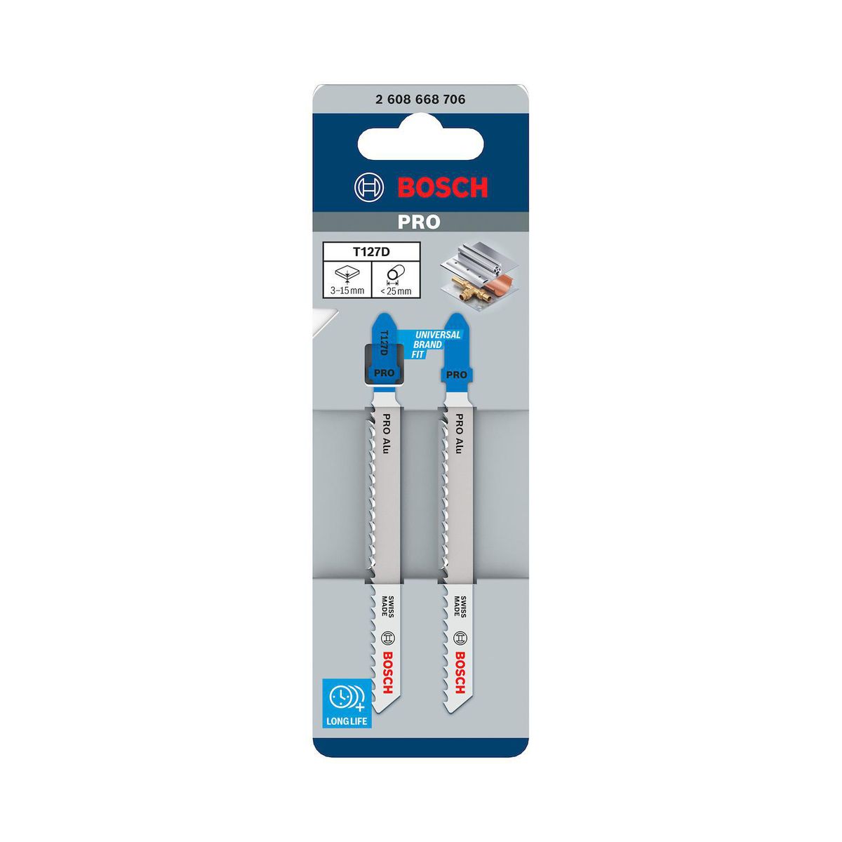 BOSCH - Hoja De Sierra Caladora T127D Pro Alu 2 Unidades