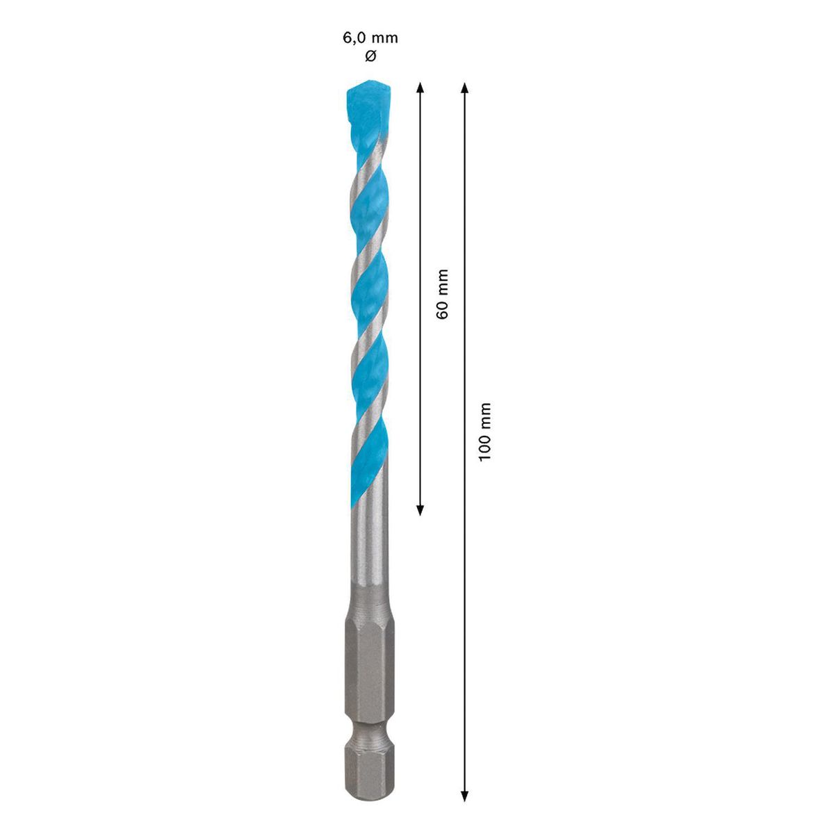 BOSCH - Juego 4 Brocas HEX-9 multimaterial de 4, 5, 6 y 8 mm