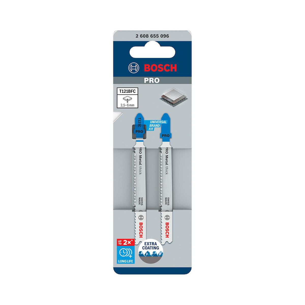 BOSCH - Hoja De Sierra Caladora T121Bfc Pro Metal Grueso 2 Unidades