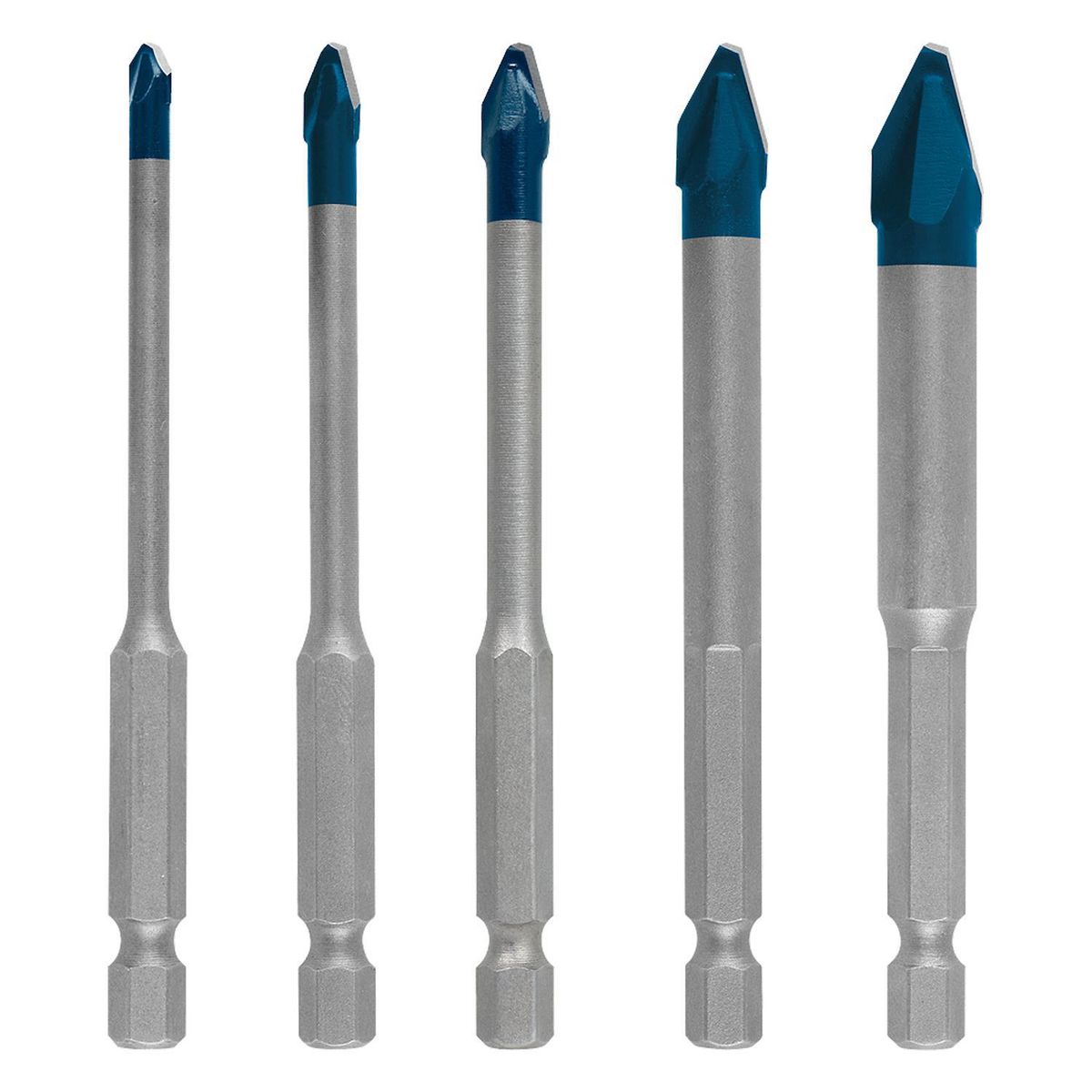 BOSCH - Juego 5 brocas para porcelanato HEX-9 Hard Ceramics