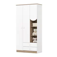 HOME MOBILI - Closet 3 Puerta(s) 2 Cajón(es) 5 Repisa(s) 92x181x41 cm Blanco