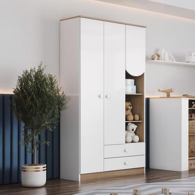 Imagen 2 del producto Closet 3 Puerta(s) 2 Cajón(es) 5 Repisa(s) 92x181x41 cm Blanco