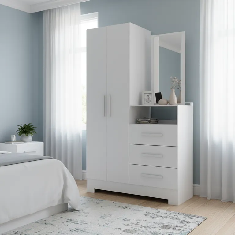 Closet 2 Puerta(s) 3 Cajón(es) 1 Repisa(s) 108x178x39 cm Blanco
