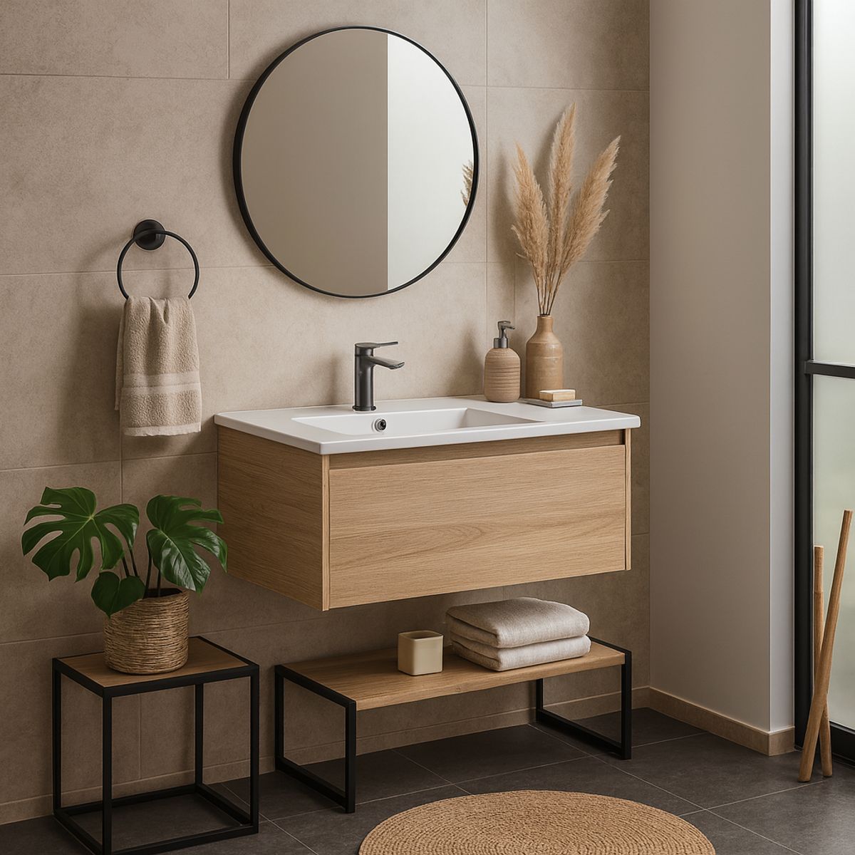 BRIGGS - Monomando Lavamanos Eleganza Grafito