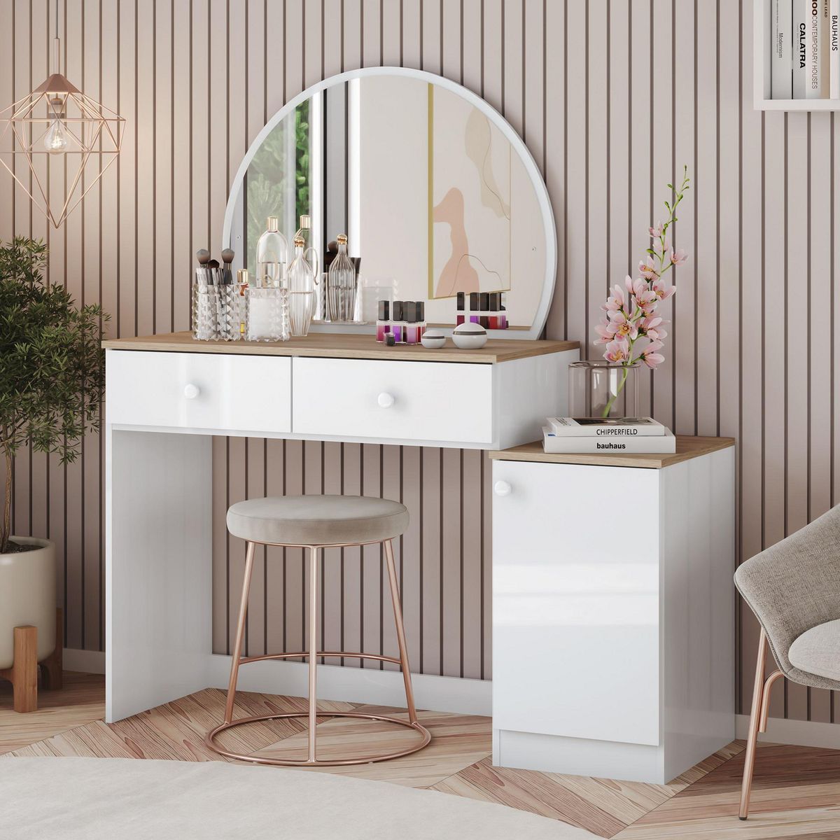 HOME MOBILI - Tocador 2 Cajón(es) Daisy 124x138x46 cm Blanco