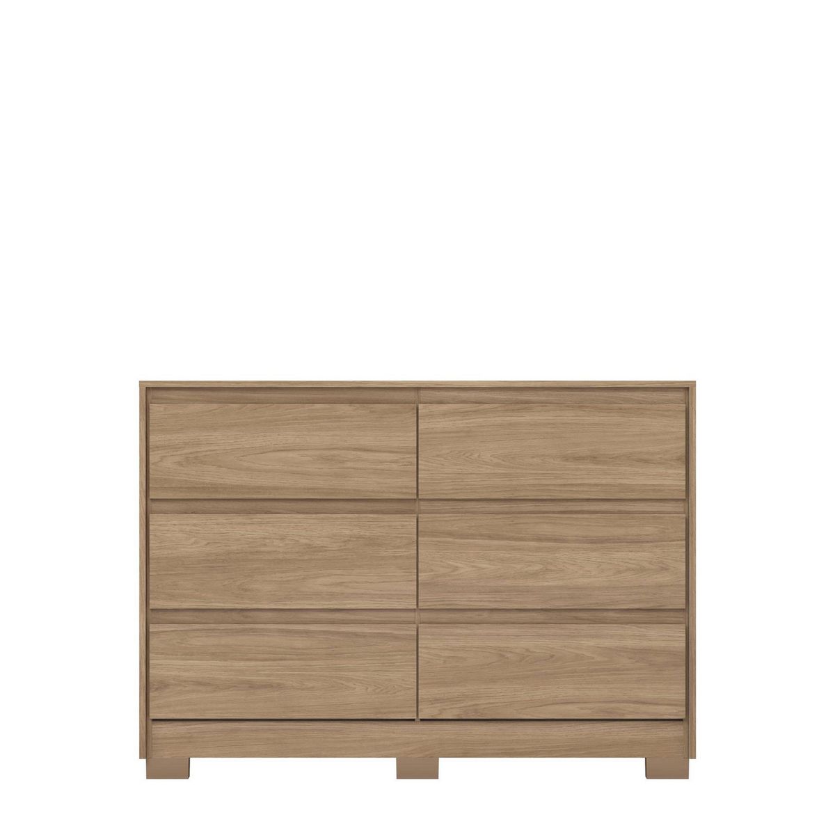 HOME MOBILI - Cómoda 6 Cajón(es) Velmo 130x93x48 cm Castaño