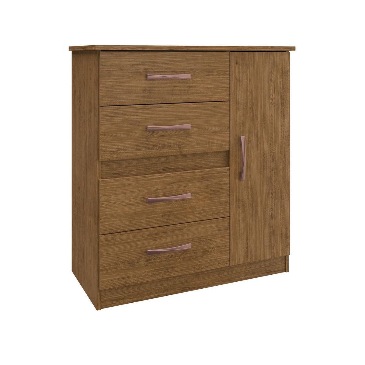 HOME MOBILI - Cómoda 4 Cajón(es) Charlotte 80x92x39 cm Castaño