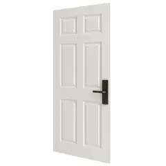 GENERICO - Puerta de Acero Acero galvanizado 70x200 cm 6 paneles Blanco