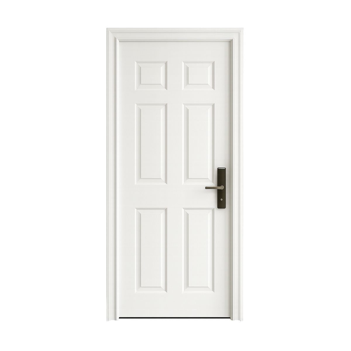 GENERICO - Puerta de Acero Acero galvanizado x 6 paneles Blanco