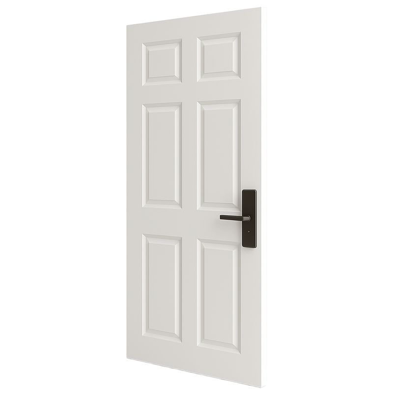 GENERICO - Puerta de Acero Acero galvanizado 90x200 cm 6 paneles Blanco