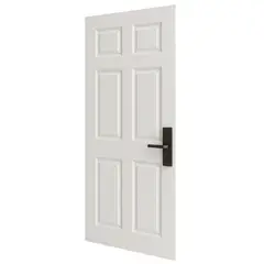 GENERICO - Puerta de Acero Acero galvanizado 90x200 cm 6 paneles Blanco