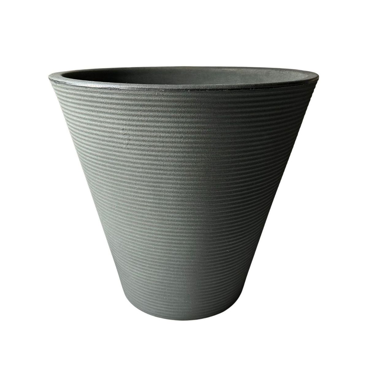 POTTERY - Macetero Grande de Polietileno 40.6x38.3 cm Plata