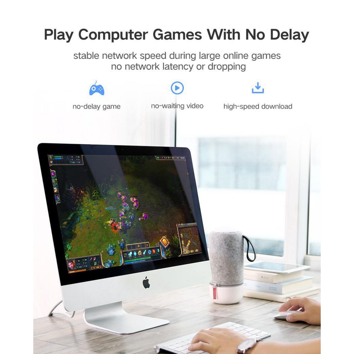 UGREEN - Cable de Red 10 Metros CAT7 F/FTP (10Gbps) Negro NW107