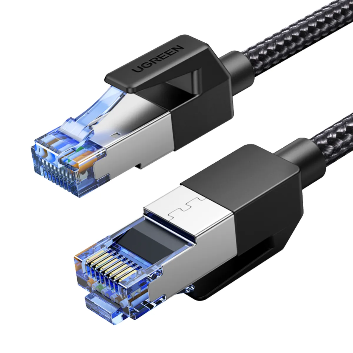 UGREEN - Cable de Red CAT8 F/FTP de 10 Metros (40Gbps) Trenzado Negro NW153