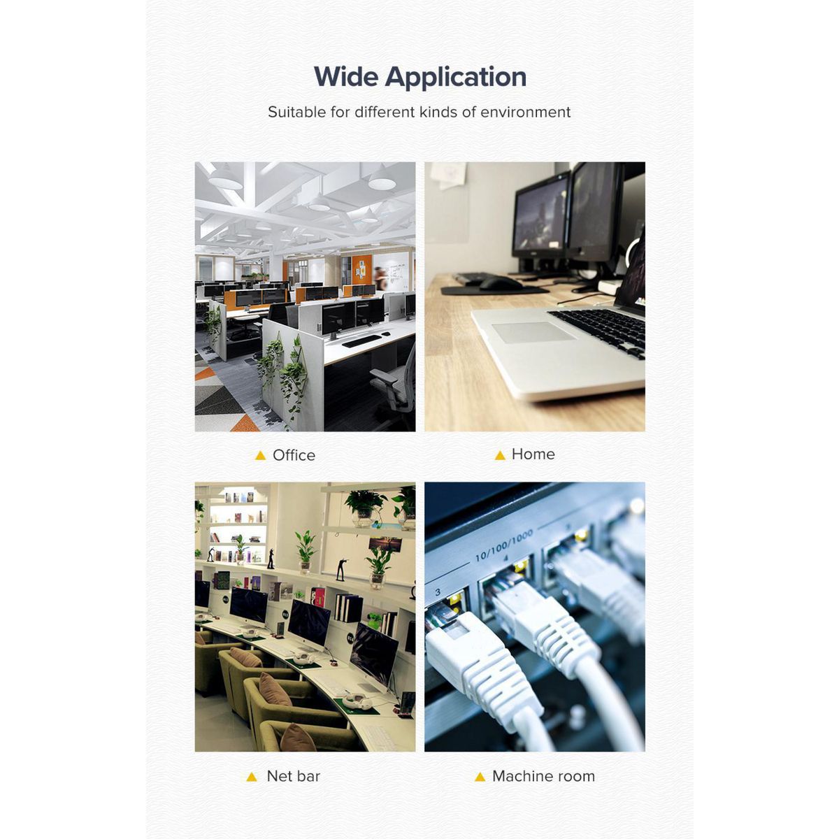 UGREEN - Cable de Red Cat6 de 30 Metros 1000Mbps Negro NW102