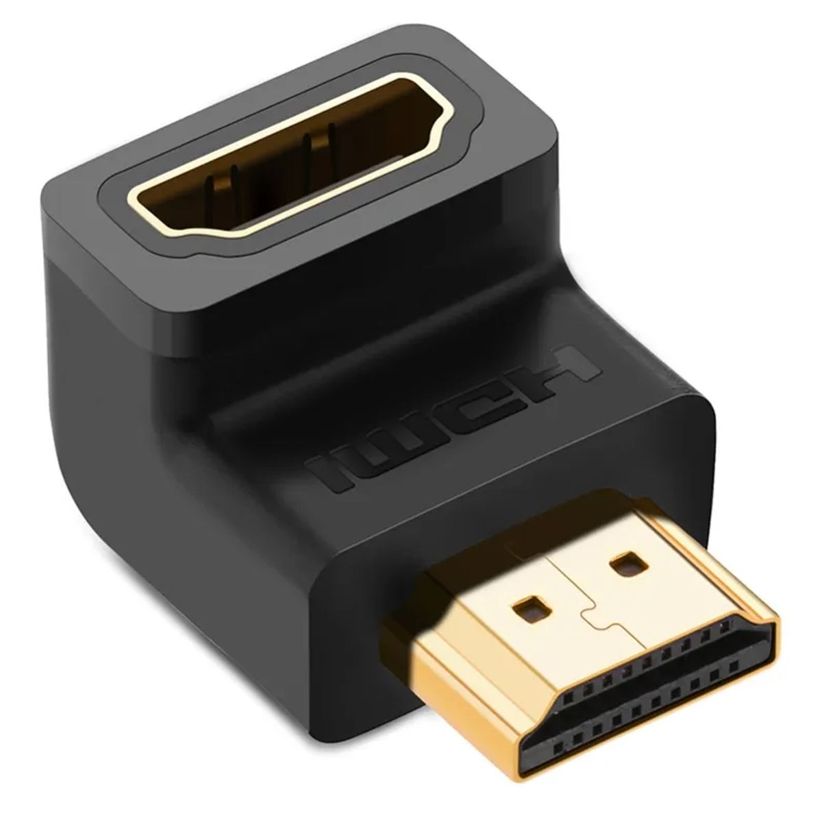 UGREEN - Adaptador Curvo HDMI 2.0 4K@60Hz M/H Up Negro HD112