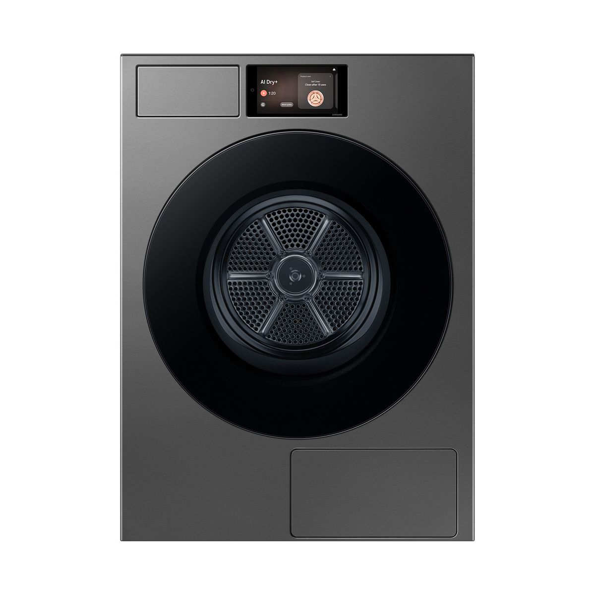SAMSUNG - Secadora Bespoke AI 17 kg Carga Frontal con Bomba de calor Acero oscuro DV90F17CDSZS