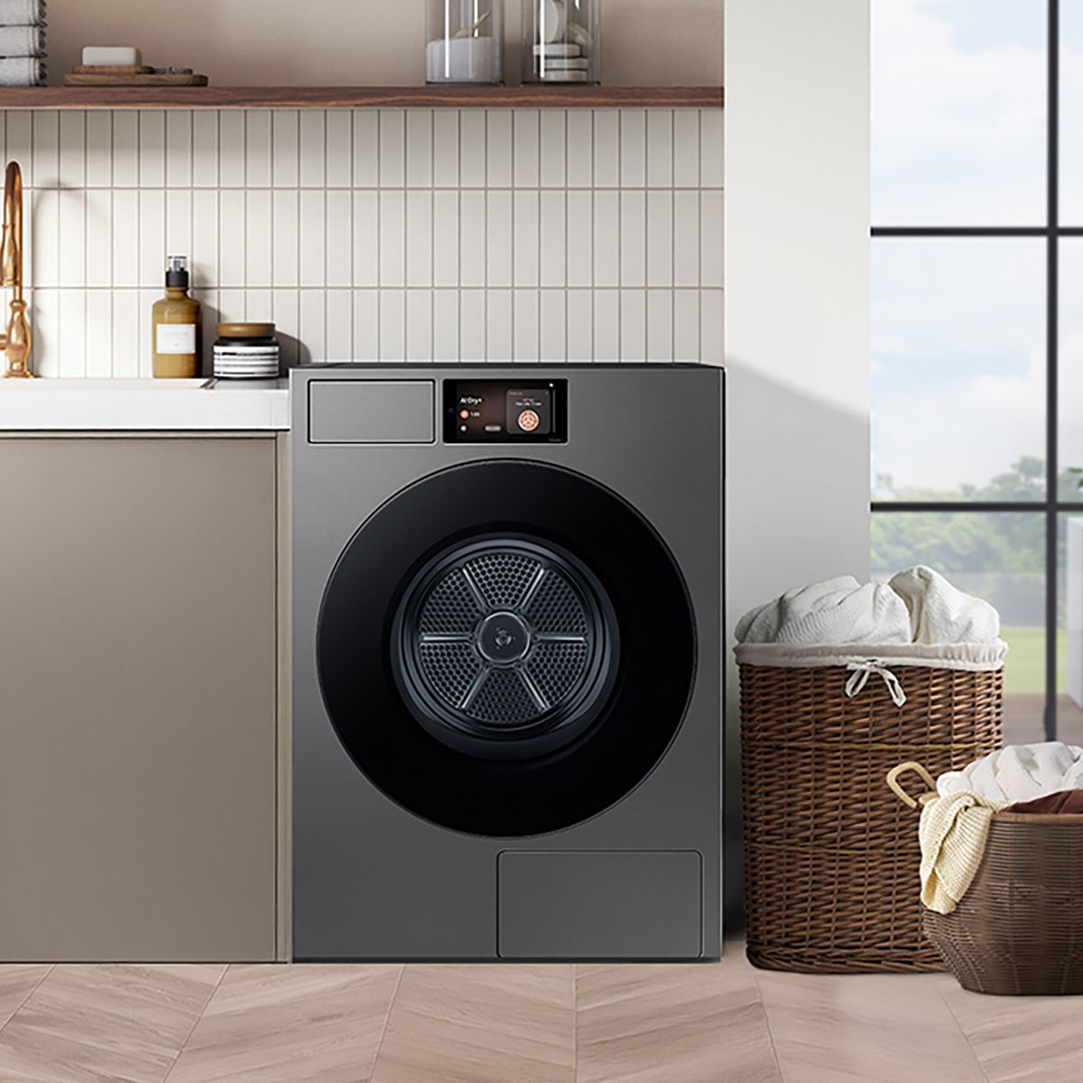 SAMSUNG - Secadora Bespoke AI 17 kg Carga Frontal con Bomba de calor DV90F17CDSZS