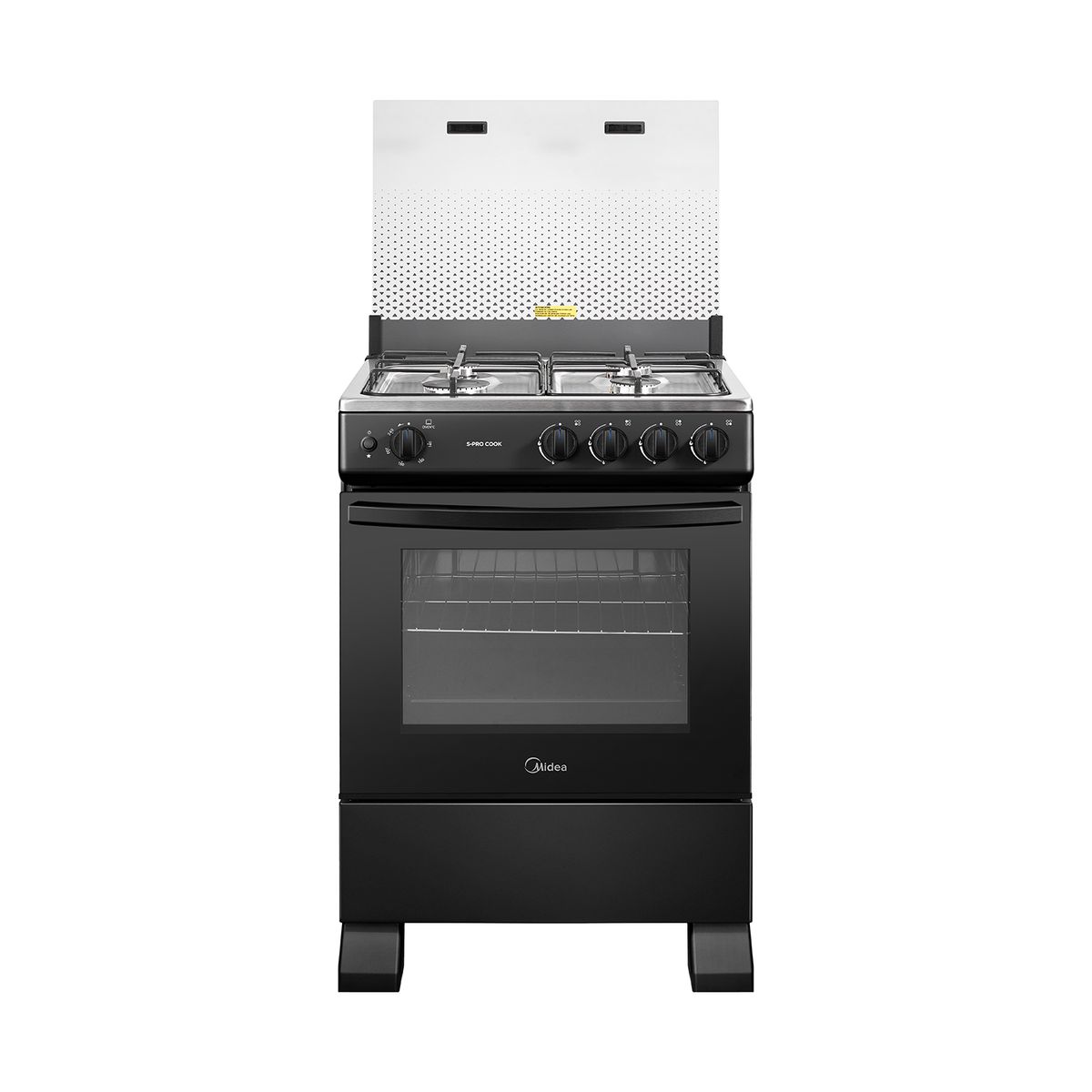 MIDEA - Cocina a Gas 4 Platos Negro MFO-MG24TCSSLBK