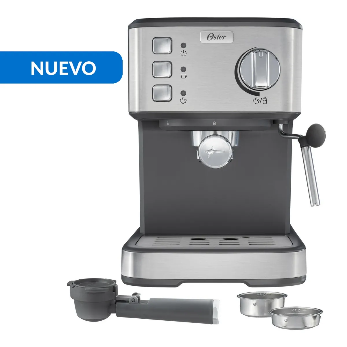 OSTER - Cafetera Espresso 5502 1.5 l 1100 W Plateado