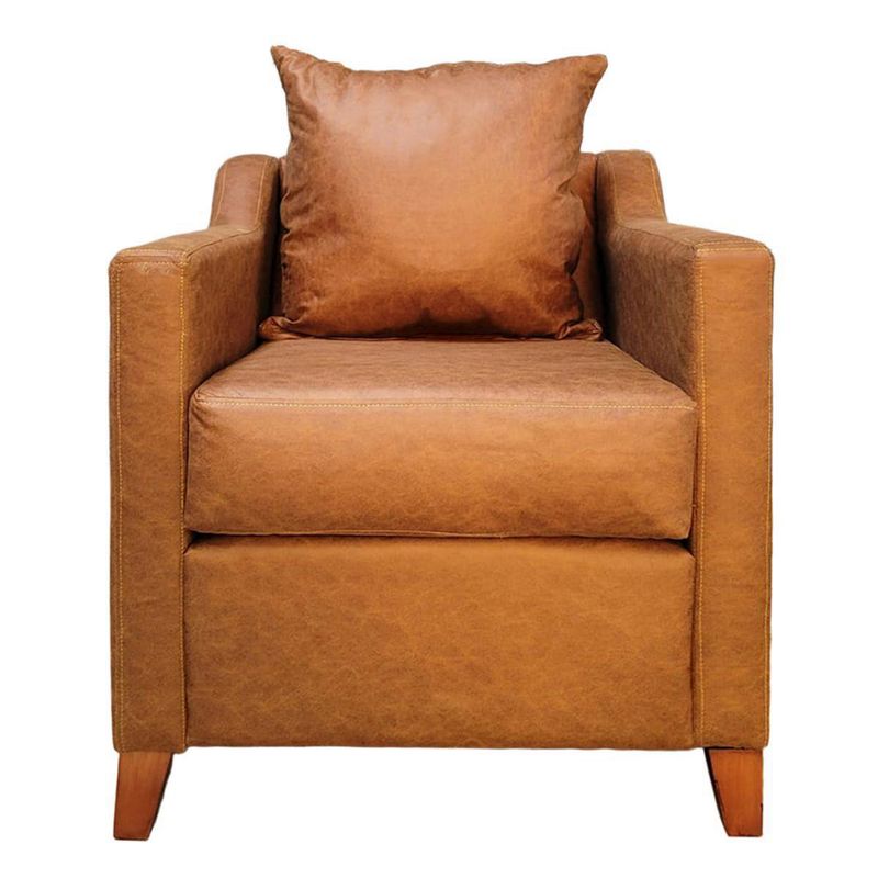 DKORA - Sofá 1 cuerpo Ares 75x90x67 cm Café claro